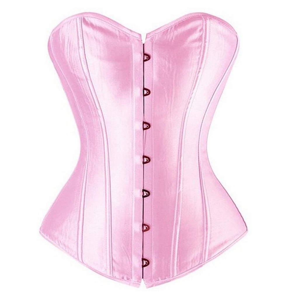 Pink Corset Satin Waist Cincher